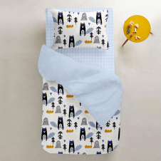 Підліткова підковдра COSAS CASTOR Ранфорс 155х215 см Блакитний