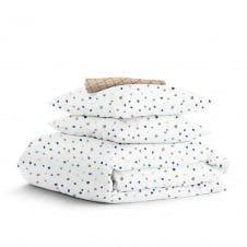 Двуспальная постель с простыней на резинке Color Blots CS6 COSAS Белый 180х220 см