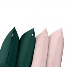 Набір наволочок COSAS DARK GREEN & ROSE SET 50х70 см 4 шт Зелений/Рожевий