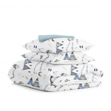 Полуторное постельное белье Dream Blue Wigwam COSAS Голубой 160х220 см