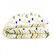 Детский пододеяльник COSAS CROWNS Ранфорс 110х140 см Желтый