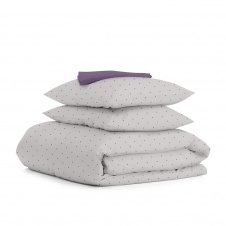 Полуторное постельное белье Mini Dots CS2 COSAS Бежевый 160х220 см