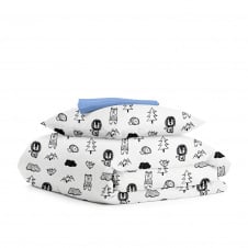 Подростковое постельное белье ANIMALS CS1 COSAS Белый 155х215 см