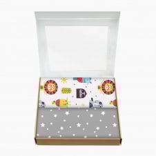 Набір пелюшок COSAS SAFARI & STARS Бязь 80х100 см 2 шт Сірий