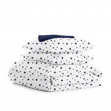 Евро комплект на резинке COSAS STARFALL BLUE Ранфорс 200х220 см