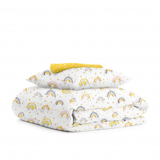 Дитячий комплект COSAS RAINBOWS Ранфорс 110х140 см Жовтий