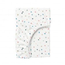 Простирадло на резинці COSAS COLOR BLOTS Ранфорс 140х200х20 см Білий