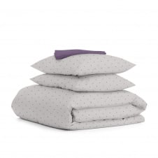 Семейный комплект постельного белья Mini Dots CS2 COSAS Бежевый 2х160х220 см