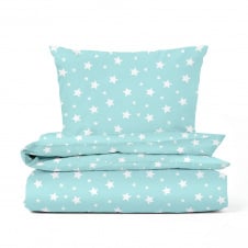 Подростковый комплект без простыни COSAS MINT STARFALL Ранфорс 155х215 см Мятный