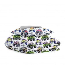 Дитяча постільна білизна в ліжечко Brave Cars COSAS сірий 110х140 см