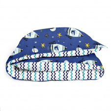 Детский пододеяльник COSAS BLUE SPACE Ранфорс 110х140 см Синий