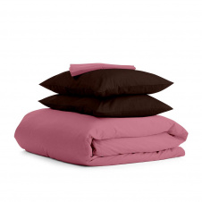 Сімейний комплект постільної білизни Rose CS9 COSAS Шоколад 2х160х220 см