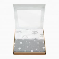 Набір пелюшок COSAS STARS & CROWN Бязь 80х100 см 2 шт Бежевий