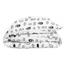 Пододеяльник полуторный 160х220 см ANIMALS COSAS белый