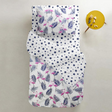 Детская простыня COSAS WHITE STARS Ранфорс 60х120х12 см Синий