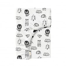Простыня на резинке 80х160 см ANIMALS COSAS белый