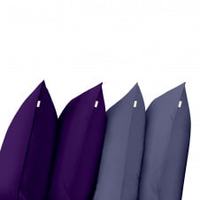 Набір наволочок COSAS DARK PLUM & DARK BLUE SET 50х70 см 4 шт Фіолетовий/Темно-синій