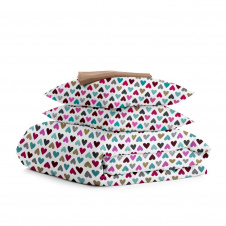 Семейный комплект на резинке COSAS MINT LOVE CS1 Ранфорс 2х160х220 см Мятный