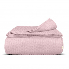 Плед-покривало косичка COSAS 160х230 см Blush Knitted Braid Сакура