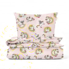 Підліткова постіль без простирадла RAINBOW UNICORN COSAS рожевий 155х215 см