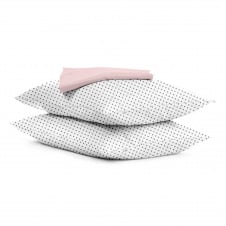 Набор наволочки и простыни COSAS GREY DOTS & SAKURA Ранфорс 160х200 см Серый