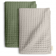 Вафельные полотенца COSAS Bonnie Greek Waffle Оливково-песочный 2 шт