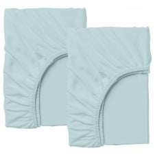Набір простирадла на резинці COSAS BLUE Ранфорс 180х200х20 см 2 шт Блакитний