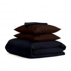 Євро постільна білизна Black CS4 COSAS Шоколад 200х220 см