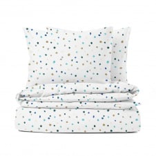 Полутораспальный комплект без простыни COSAS COLOR BLOTS V2 Ранфорс 160х220 см Белый