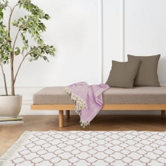 Плед бавовняний COSAS ZIGZAG 180х230 см CS3 Рожевий Цумань