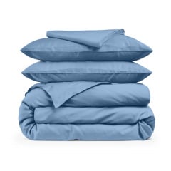 Двоспальна постільна білизна сатин CLOUD Cosas Небесний 180х220 см Братське