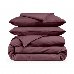 Двоспальна постільна білизна сатин PLUM Cosas Сливовий 180х220 см Березне