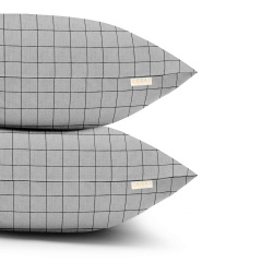 Полуторна постіль з простирадлом на гумці Grey Geometry CS7 COSAS сірий 160х220 см Київ