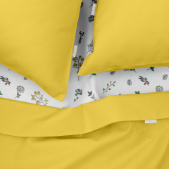 Сімейний комплект постільної білизни Summer CS1 COSAS жовтий 2х160х220 см Хмільник