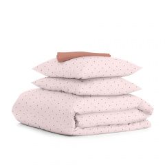 Полуторна постільна білизна Mini Dots CS25 COSAS рожевий 160х220 см Київ