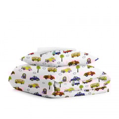 Подростковая постель с простыней на резинке CARS COSAS Белый 155х215 см Никополь