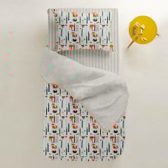 Дитяче простирадло COSAS LINES BEIGE Ранфорс 60х120х12 см Бежевий Броди