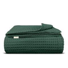 Плед-покривало вафельне COSAS 240х260 см Basil Greek Waffle Смарагдовий Краматорськ