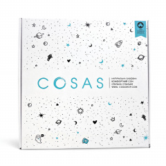 Двоспальна постіль з простирадлом на гумці MINI DOTS CS51 COSAS рожевий 180х220 см Київ