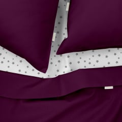 Полуторная постель с простыней на резинке Plum CS4 COSAS Марсала 160х220 см Конотоп