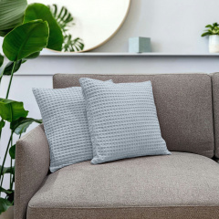 Наволочка COSAS Skyey Greek Waffle 40х40 см Блакитний Дніпрорудне