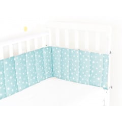 Бортики на ліжечко COSAS MINT STARFALLS Ранфорс 30х180 см Бірюзовий Сміла