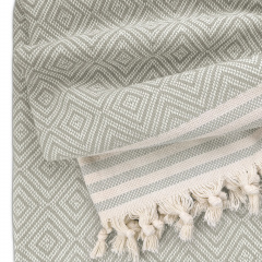 Плед хлопковый COSAS DIAMOND 180х230 см Серый Переяслав-Хмельницкий