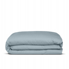 Двуспальная постель сатин с простыней на резинке CASHMERE Cosas Сизый 180х220 см Новомосковск