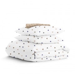 Сімейна постіль з простирадлом на гумці DELTA CS7 COSAS Білий 2х160х220 см Хмельницький