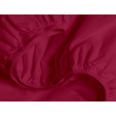 Полуторна постіль з простирадлом на гумці Ruby CS2 COSAS Бордовий 160х220 см Токмак