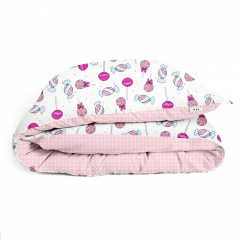 Підліткова постіль з простирадлом на гумці LOLLIPOPS COSAS рожевий 155х215 см Переяслав-Хмельницький