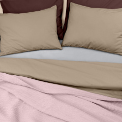 Плед-покривало косичка COSAS 240х260 см Petal Knitted Braid Пудровий Новомиколаївка