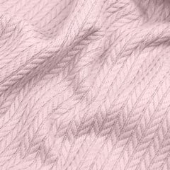 Плед-покривало косичка COSAS 240х260 см Petal Knitted Braid Пудровий Новомиколаївка