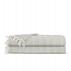 Плед бавовняний COSAS RHOMB 200х230 см CS3 Сірий Ромни